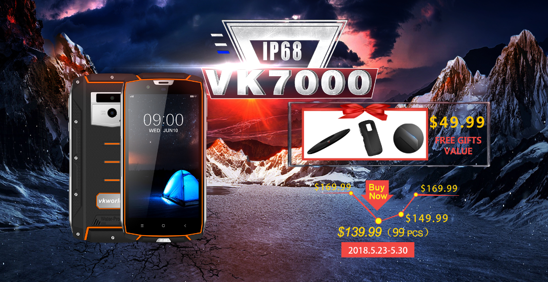 Vkworld VK7000 Rugged Phone with Wireless Charging on Presale at $139.99