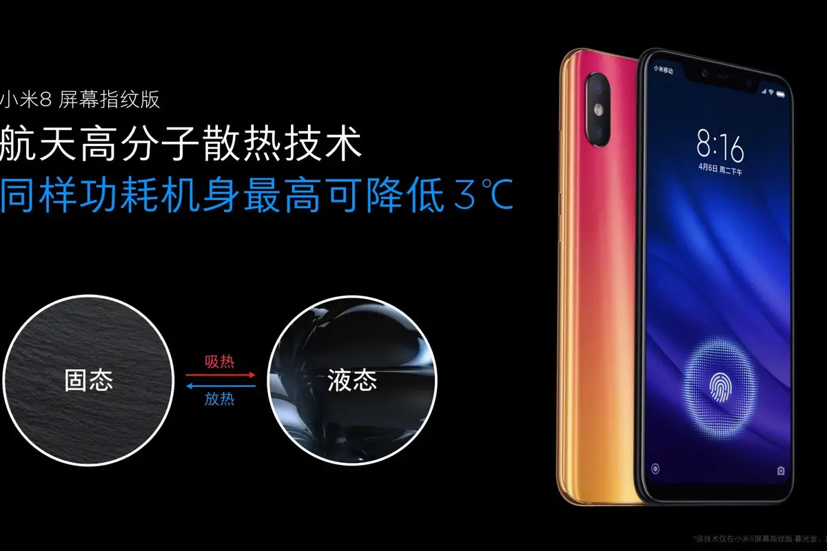 Xiaomi Mi 8 Screen Fingerprint Edition Sports a More Advanced Cooling System