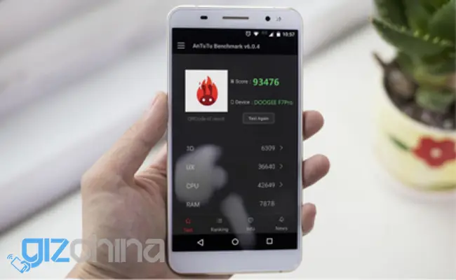 Doogee F7 Pro scores 93476 points with Helio X20 chipset