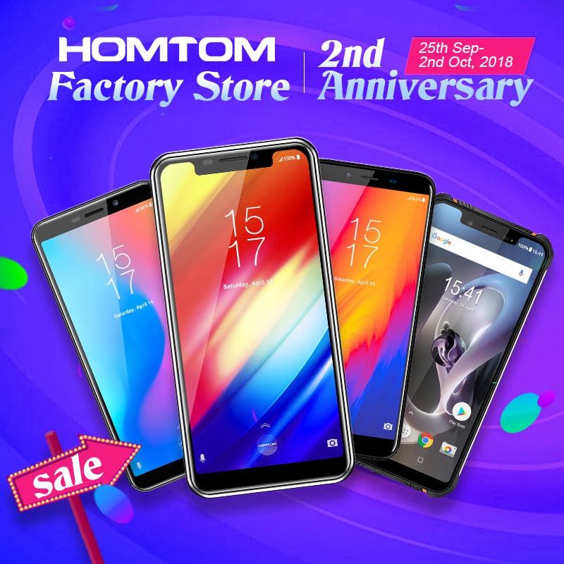 Homtom's Official AliExpress Store 2nd Anniversary Sale Kicks Off