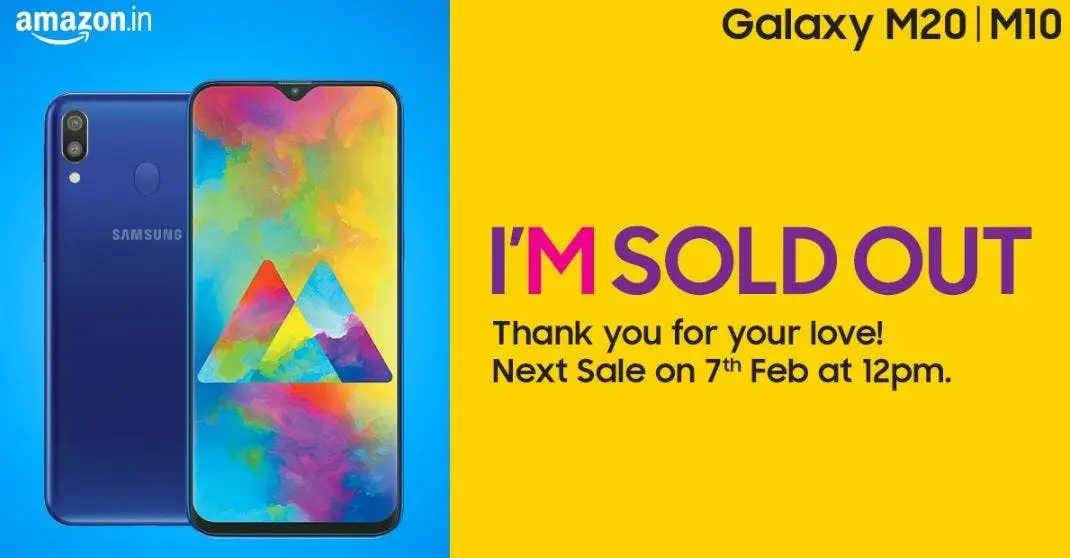 Galaxy M10 and M20 duo sold out within minutes