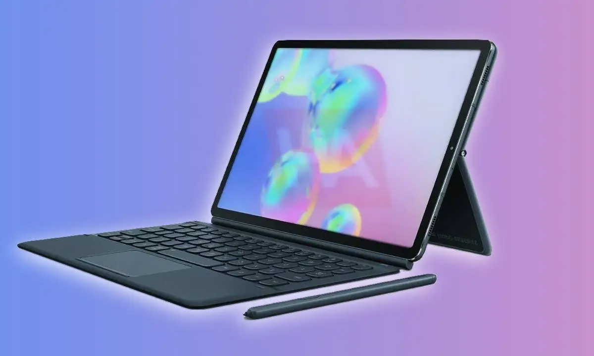 Samsung Galaxy Tab S6 renders surface with a keyboard accessory