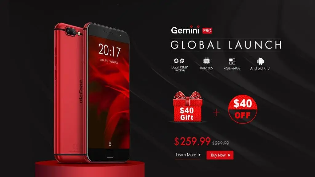 Presale of Ulefone Gemini Pro starts with a $259.99 price tag
