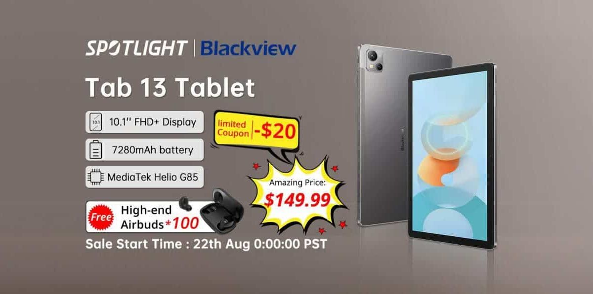 Blackview Tab 13 to Go on Sale Today: at just $149.99 it's a great deal