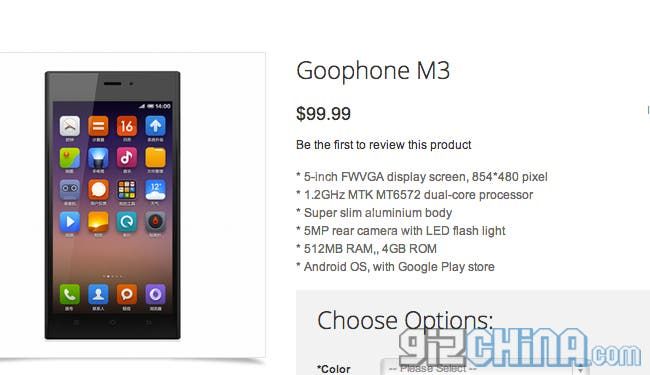 Goophone back to their old tricks with the GooPhone M3, Xiaomi clone