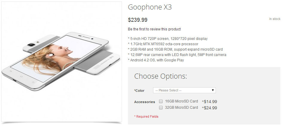 Vivo X3 inspired Goophone X3 goes on sale along with mid-range Goophone X2