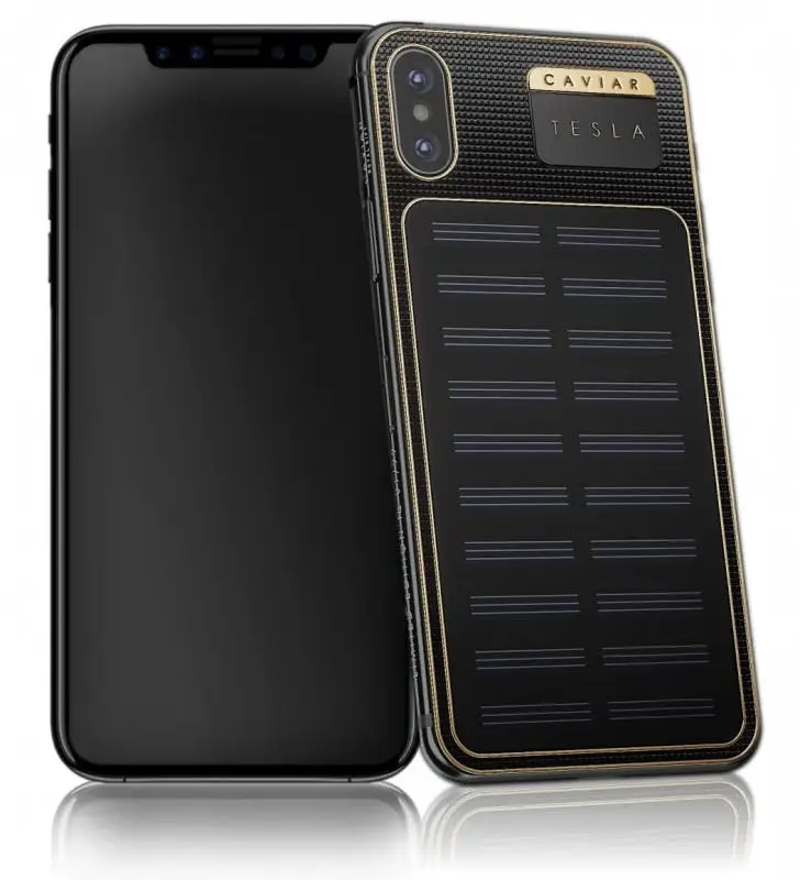 Look at this Solar powered iPhone X made by Caviar
