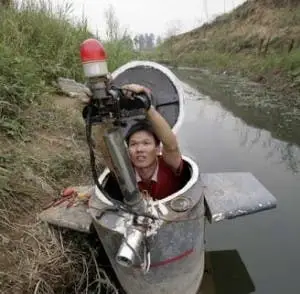 Chinese Ingenuity: Homemade Submarine Video