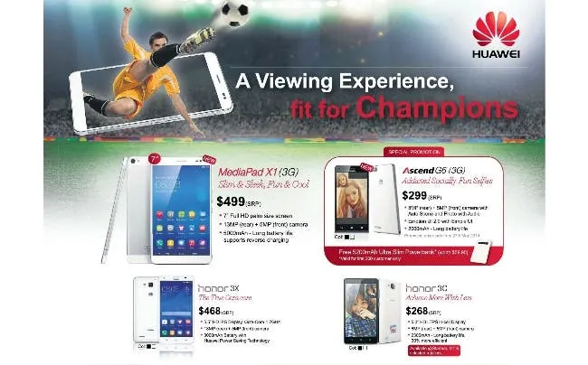 Huawei launches Ascend, Honor and Mediapad ranges in Singapore
