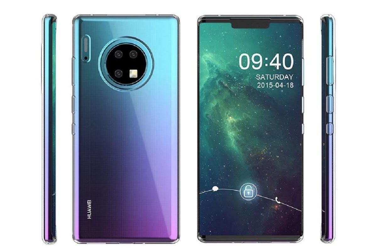 Huawei Mate 30 and 30 Pro case renders: round cameras and a mysterious button