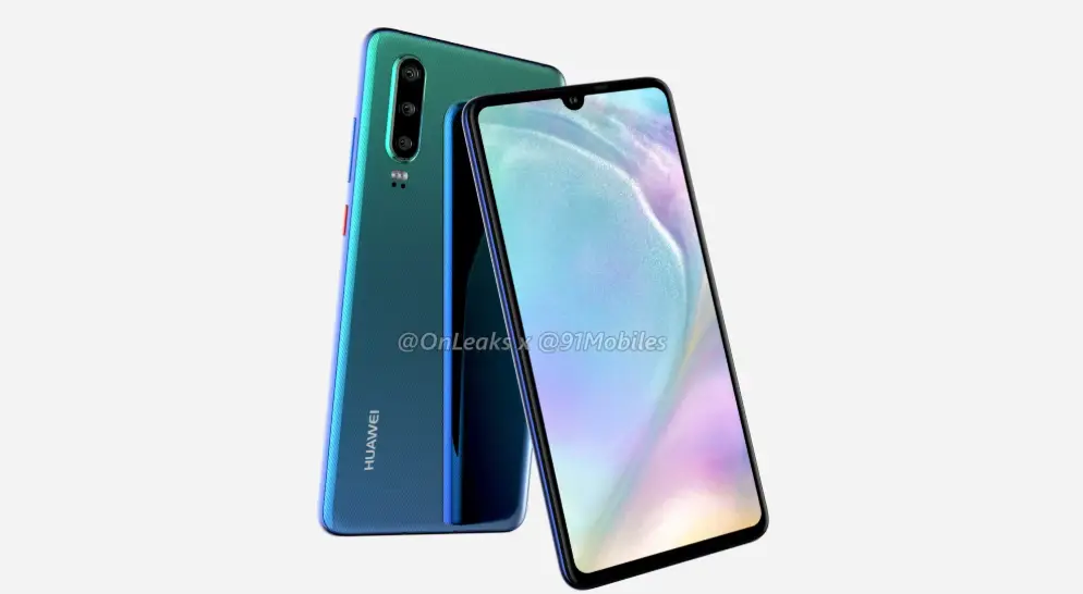 Huawei P30 leaks in 360-degree video, reveals teardrop notch, 3.5mm jack, triple cameras