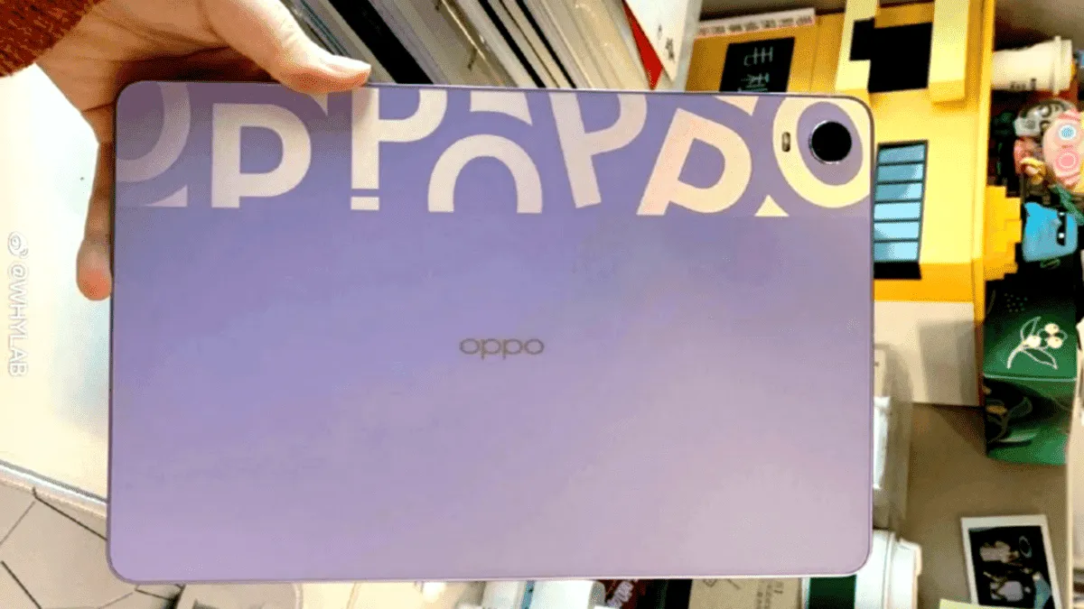 Oppo Pad design confirmed in leaked live shots