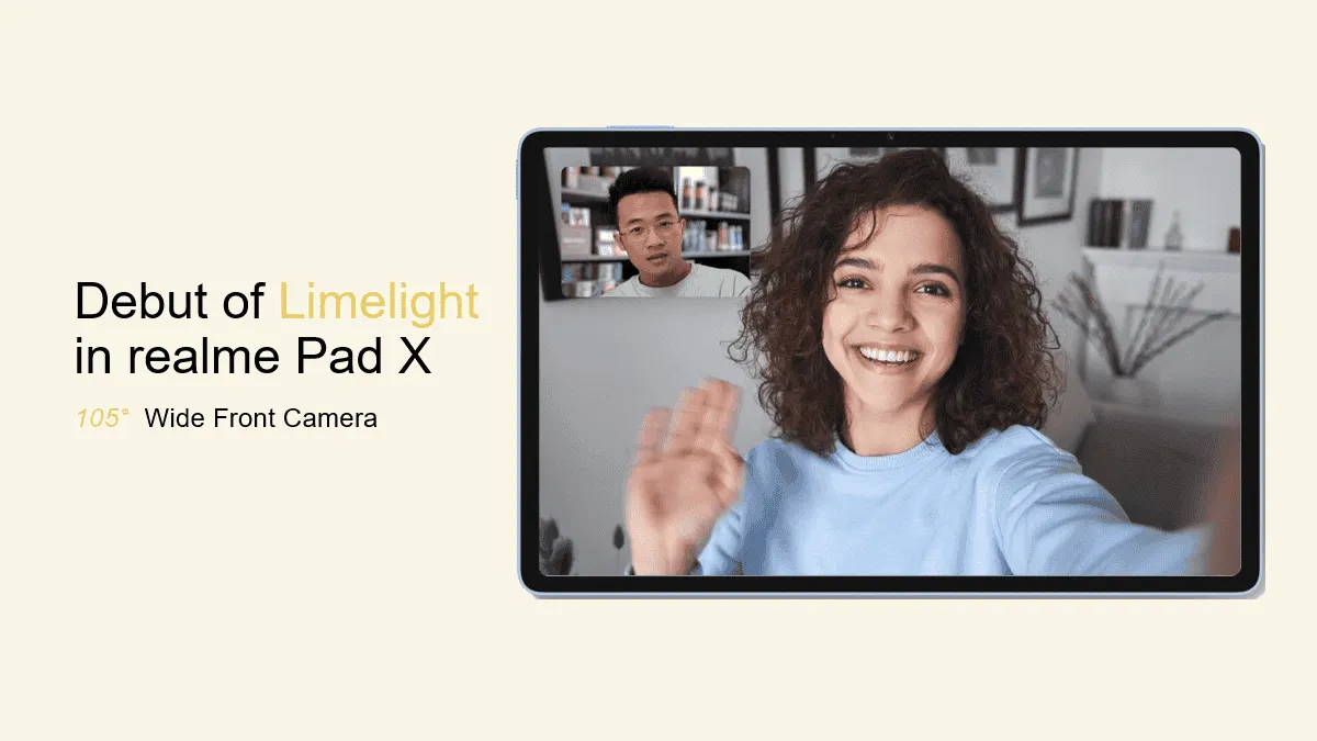 Realme Pad X 5G coming with Center Stage-esque "Limelight" for video calls