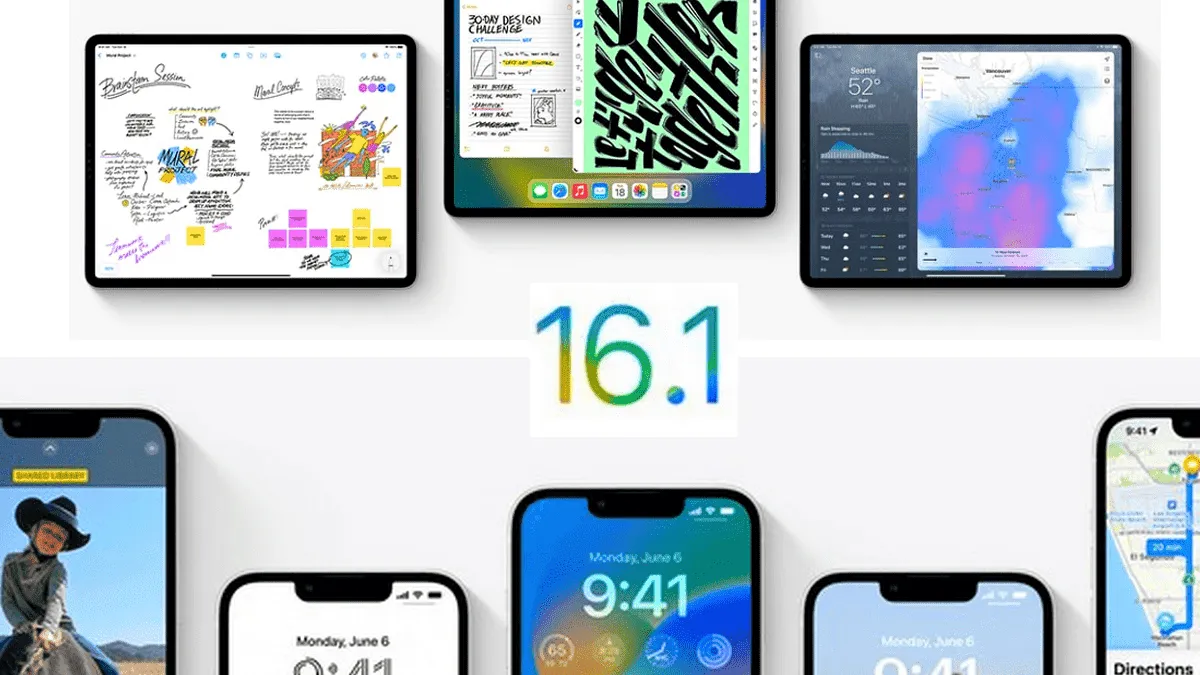 iPadOS 16.1, iOS 16.1, watchOS 9.1 and tvOS 16.1 are rolling out