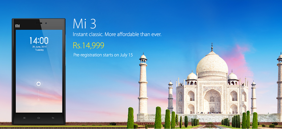 Xiaomi Mi3 to go on pre-order in India July 15th at an incredible price of 15,000 INR