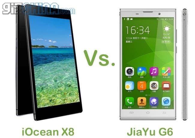 iOcean X8 vs JiaYu G6 - Battle of the phablets