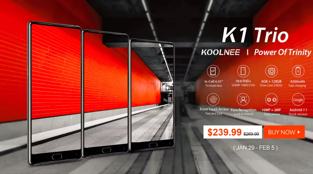 Koolnee K1 Trio kicks off the presales with a $239.99 price tag
