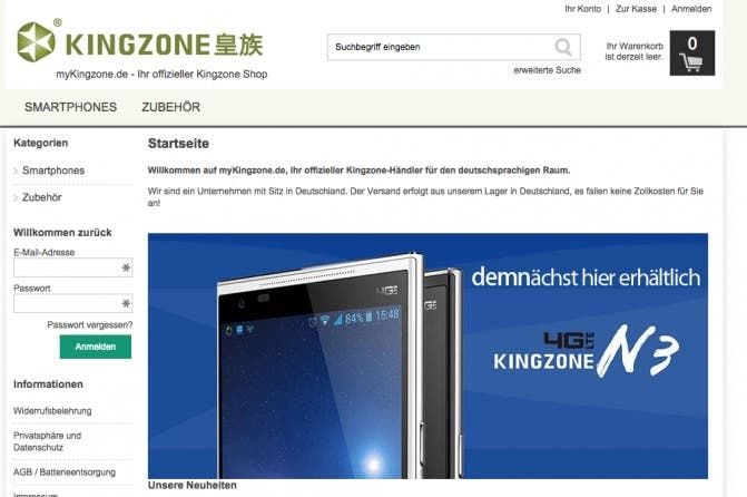 KingZone launch official German store