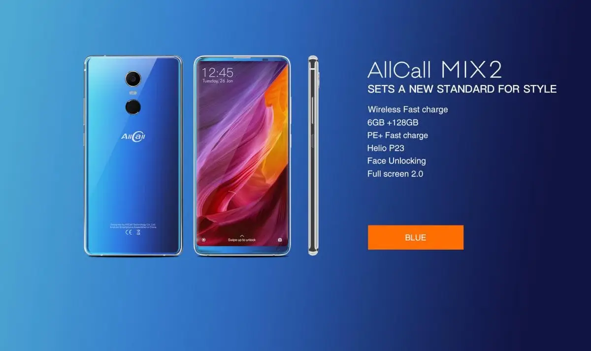 AllCall MIX2 to Come in a Shiny Deep Sky Blue Color Variant