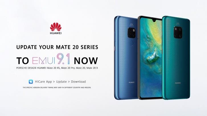 All Huawei Mate 20 smartphones can now be updated to EMUI 9.1