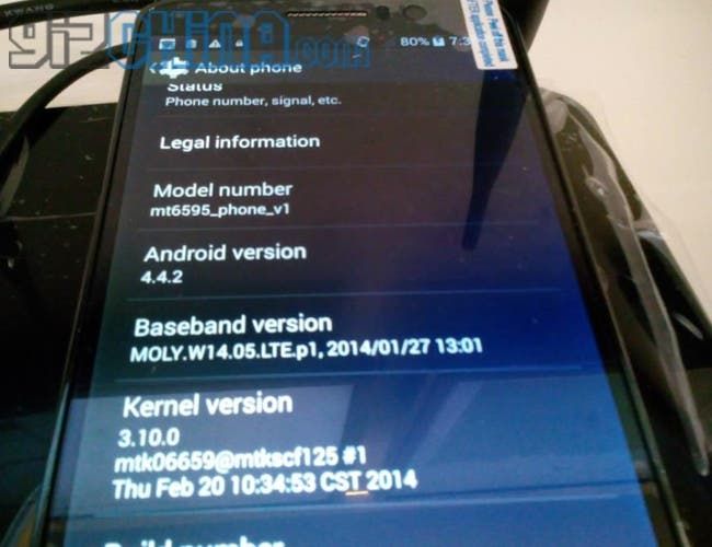 First MT6595 Mediatek phone with 4G LTE and Android 4.4 KitKat spotted at MWC