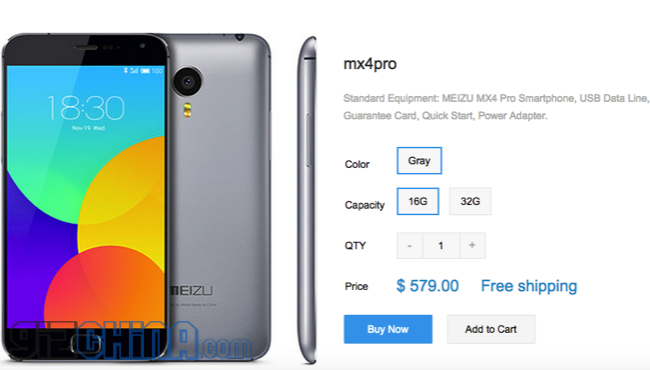 Meizu MX4 Pro officially on sale Internationally today