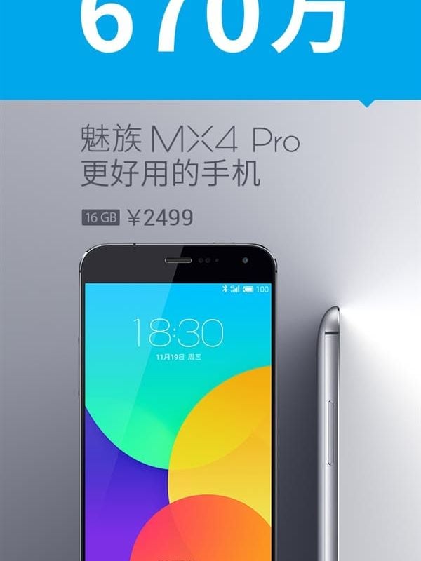 Meizu say 6.7million MX4 Pro have been booked by Chinese fans