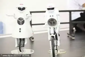Murata Boy and his Cousin Open China Hi-Tech Fair With Cycling Antics