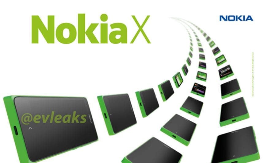 leaked render and photo sample of the Android Nokia X phone