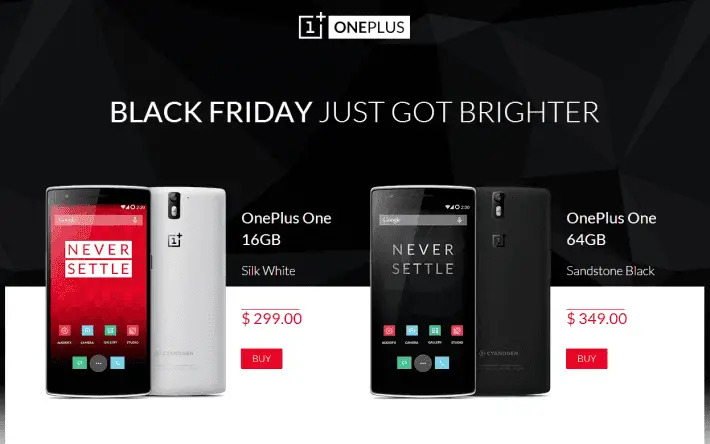Black Friday: Purchase the OnePlus One now WITHOUT invites!