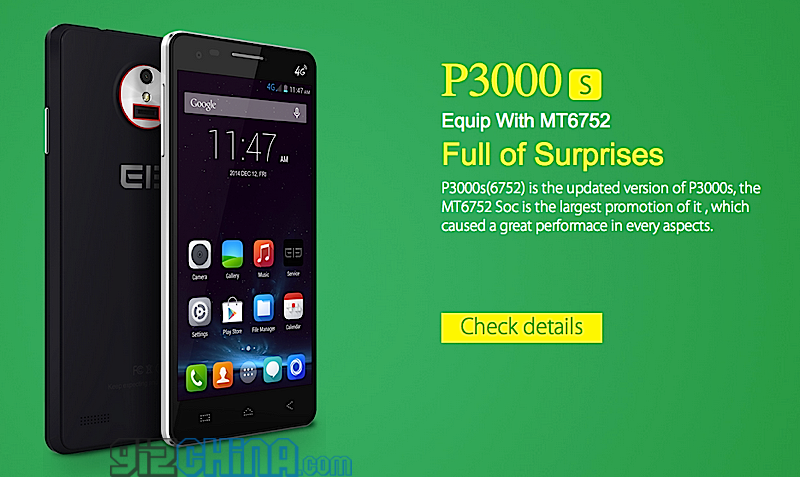 Exclusive: Elephone P3000S (6752) details leaked, will get MT6752 and 3GB RAM