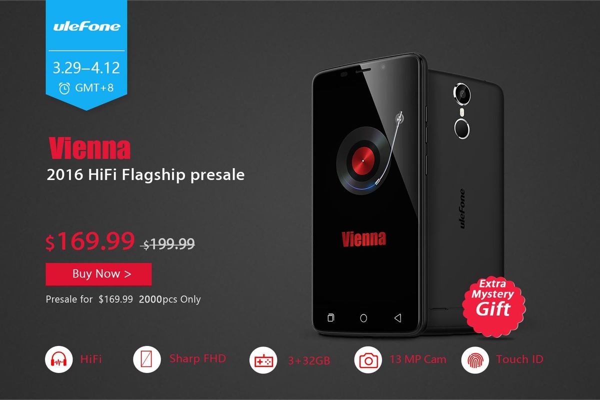 Ulefone Vienna pre sales start at $169.99 for a limited time