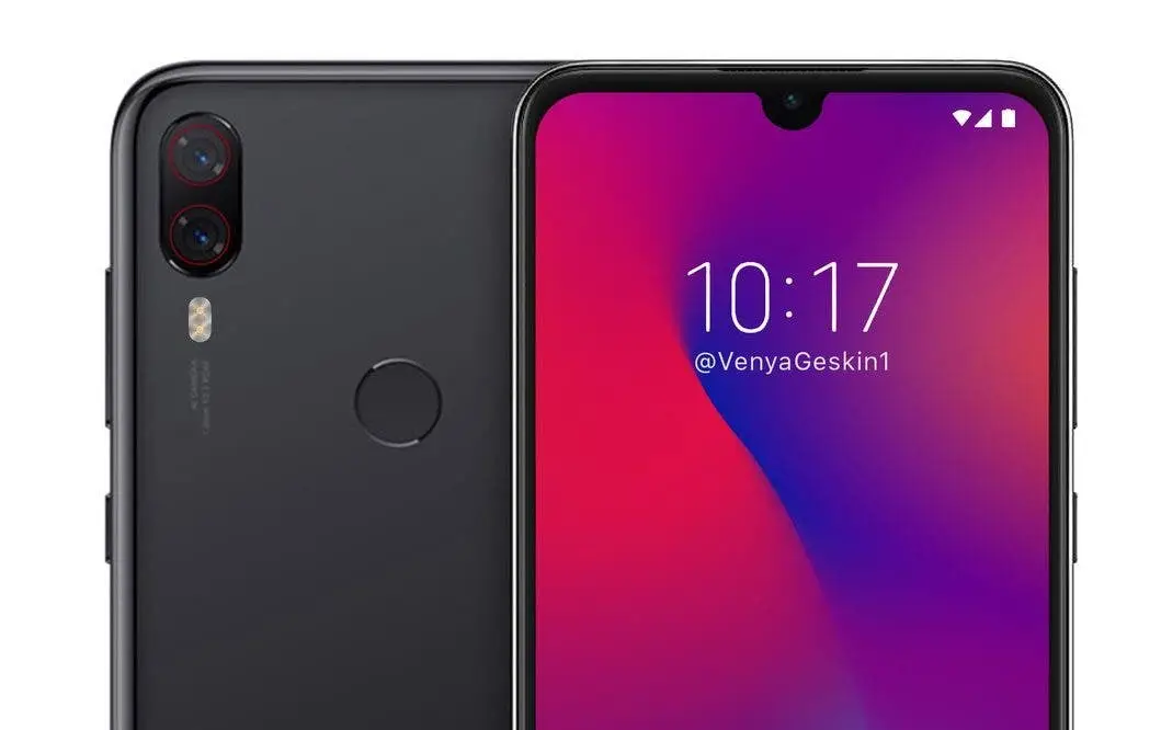 Xiaomi Pocophone F2 concept render shows waterdrop notch