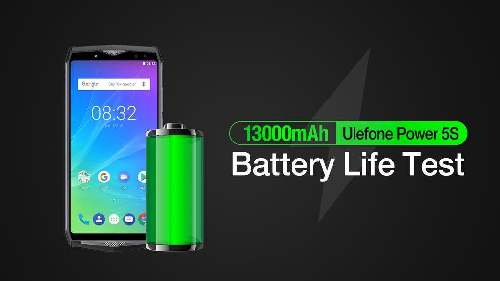 Ulefone Power 5S with 13.000 mAh battery life test