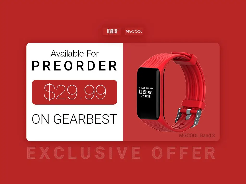 Deals: MGCOOL Band 3 Available for Preorder on Gearbest at $29.99