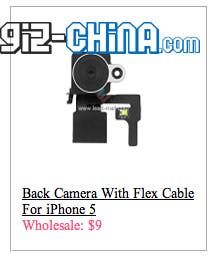 iPhone 5's Rear Camera Costs Just $9!