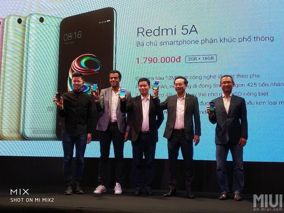 Xiaomi Redmi 5A Arrives Vietnam For VND 1.79 Million ($79)