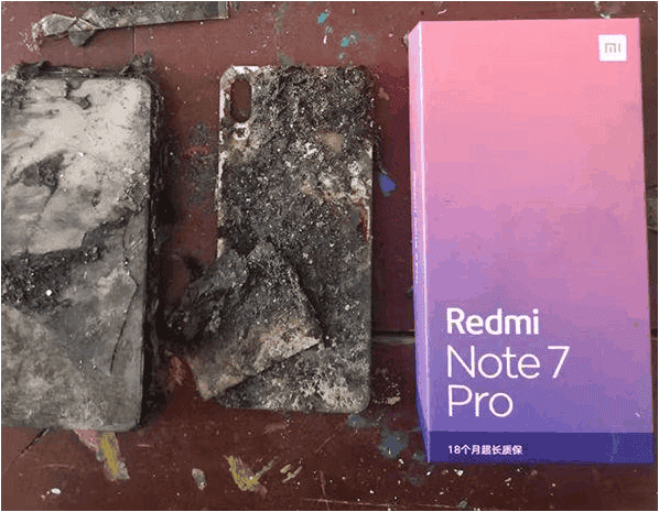 Xiaomi Redmi Note 7 Pro goes up in flames, following the Redmi Note 7S case