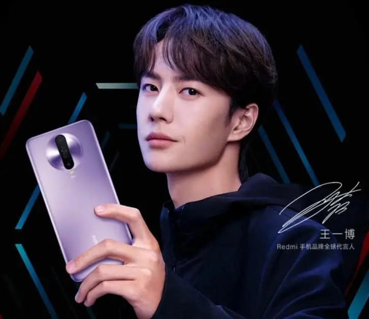 Redmi K30 poster appears, shows rear design