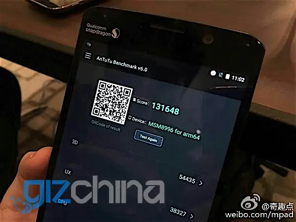 Snapdragon 820 Antutu score hits 131,648 points