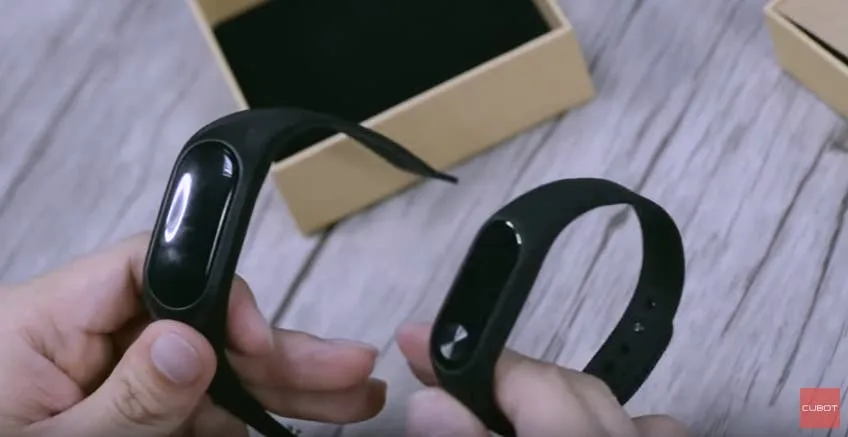Video comparison of Cubot V1 and Xiaomi Mi Band 2