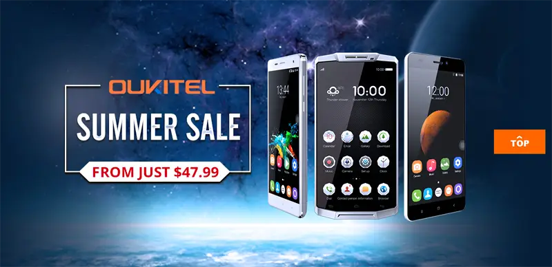 Oukitel phones available in flash sales