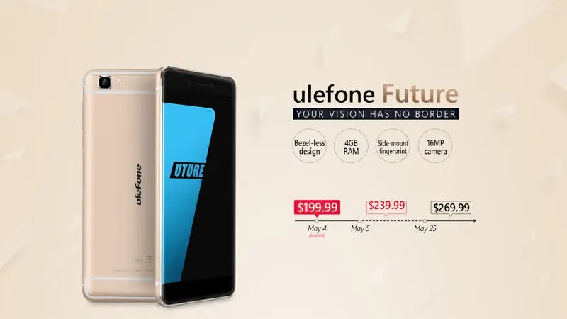 Ulefone Future presale starting May 4th with 199.99$ Flash Deal
