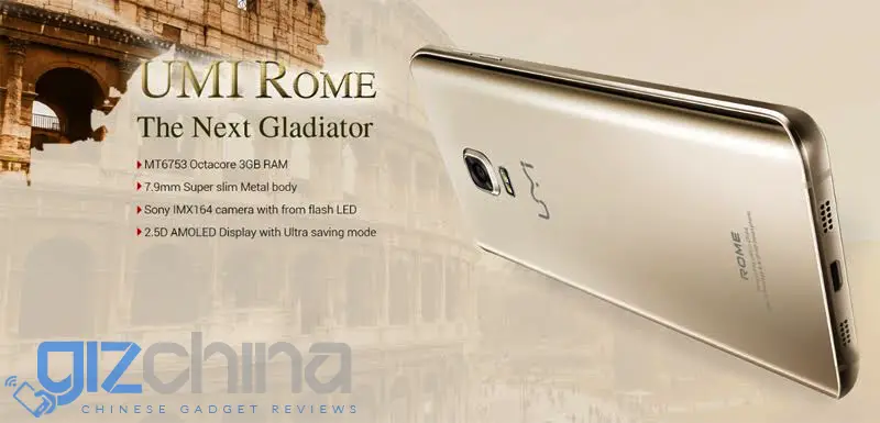 UMi to disrupt sub $100 phone market with 3GB RAM UMi Rome