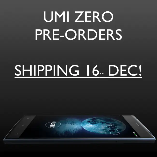 UMi announced UMi Zero Pre Orders heading to stores next week