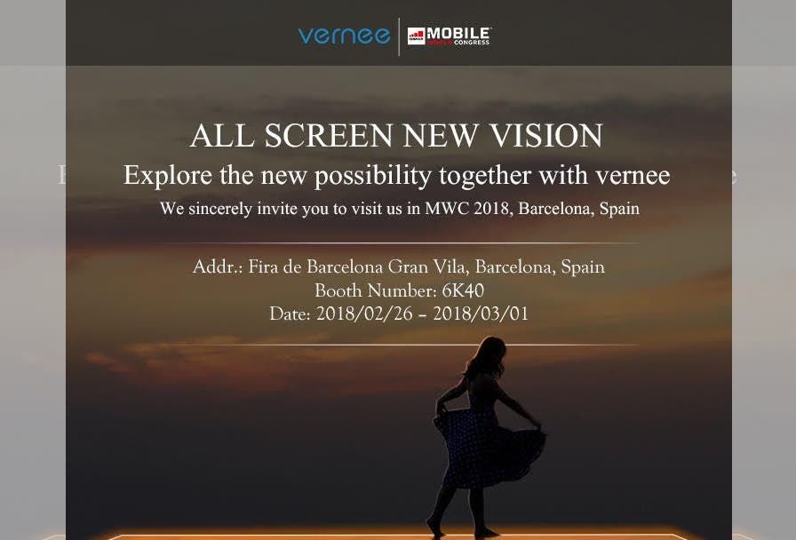 Vernee Sends Out Press Invites for MWC 2018