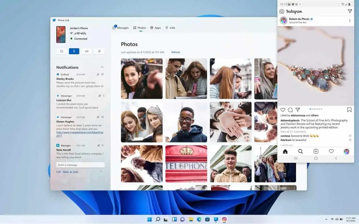 Windows 11: Your Phone app becomes Phone Link