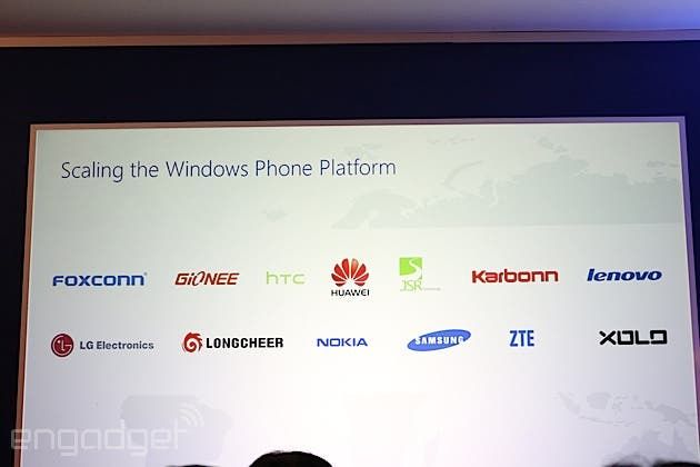 Windows phones coming from Huawei, Gionee, Lemovo, ZTE, Foxconn and others