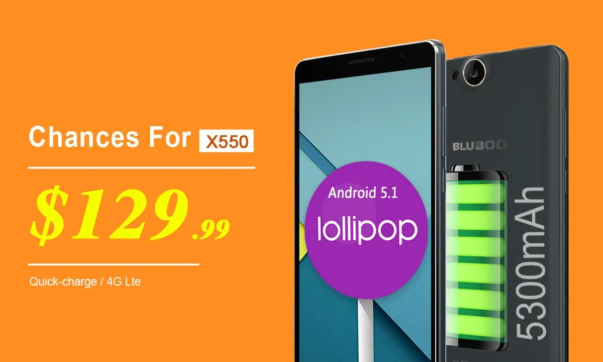 Bluboo X550 battery monster available for $129.99 for a limited time