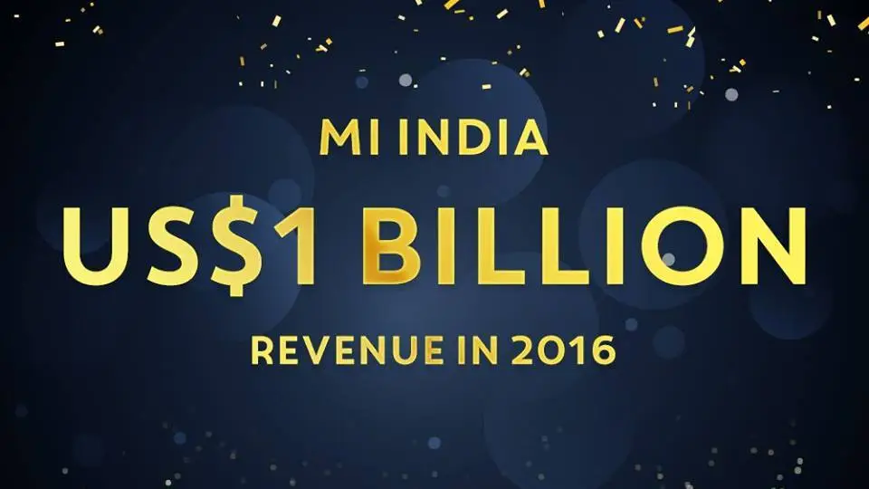 Xiaomi India breached $1 billion in revenue in 2016